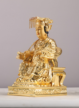 纯铜鎏金妈祖娘娘天上圣母神像