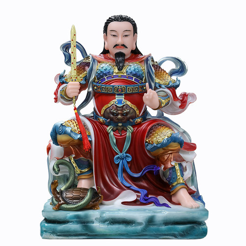 康盛汉白玉真武大帝神像居家供奉武当山北帝玄天上帝玄武大帝摆件 - 图3