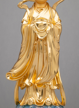 康盛纯铜供奉摆件金童玉女神像