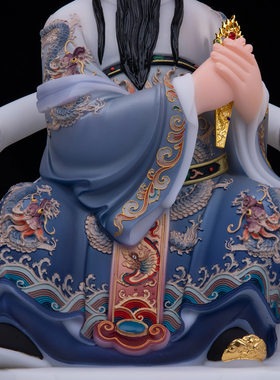 康盛汉白玉供奉摆件三官大帝神像