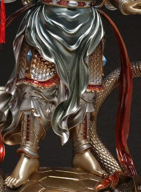 纯铜彩绘真武大帝玄天上帝神像