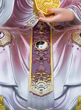 树脂彩绘家用鸿钧老祖神像