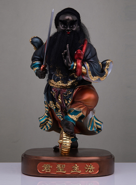 树脂金缕彩张公圣君法主公神像