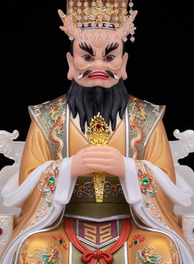 康盛汉白玉供奉摆件中式四海龙王