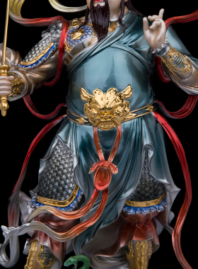 康盛黄铜供奉摆件真武大帝神像