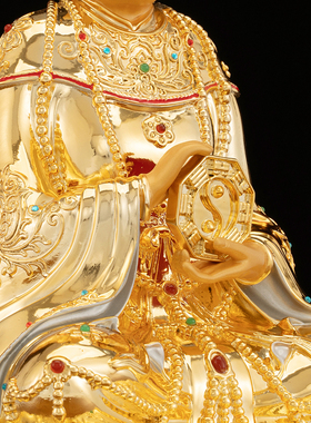 康盛黄铜供奉摆件中式无生老母像