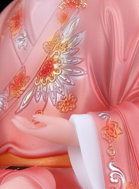 圣丰汉白玉彩绘后土地母娘娘神像