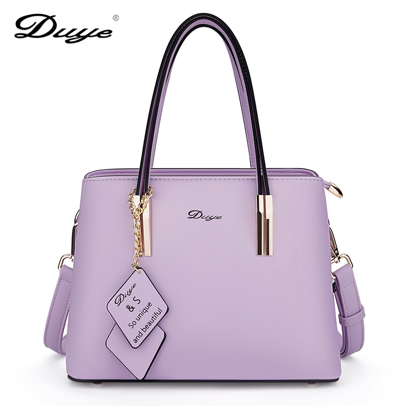duye名牌2020新款春夏紫色手提包 duye女士包袋