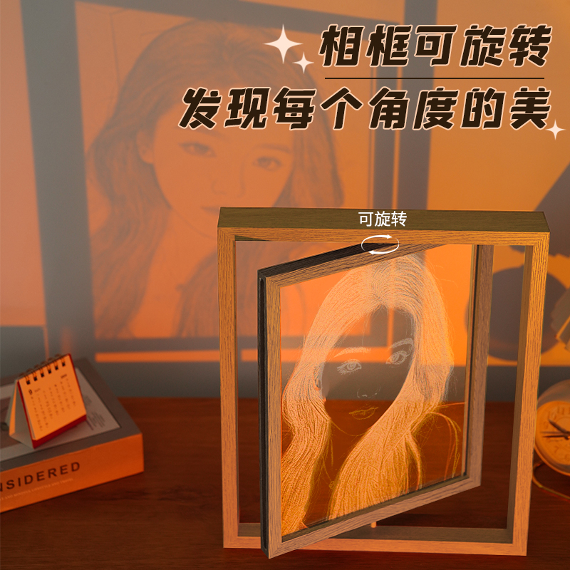 520情人节亚克力雕刻画照片定制生日礼物女生送女朋友的小众女孩