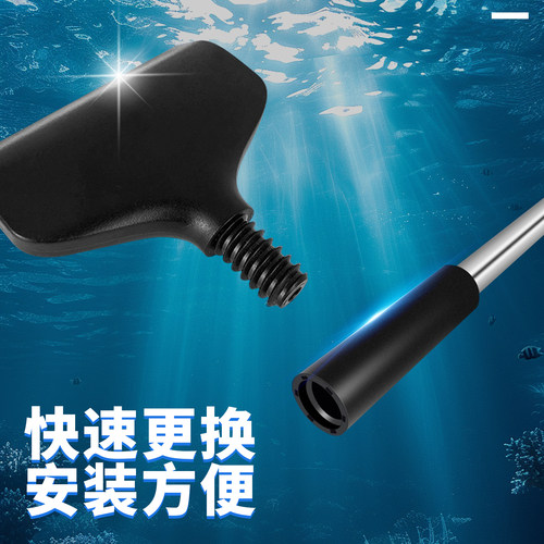 鱼缸刷子长柄五合一擦刮刀小型水族箱清理清洁神器工具除藻刮藻刀 - 图2