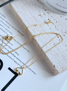 珐琅釉金属十字链简约项链