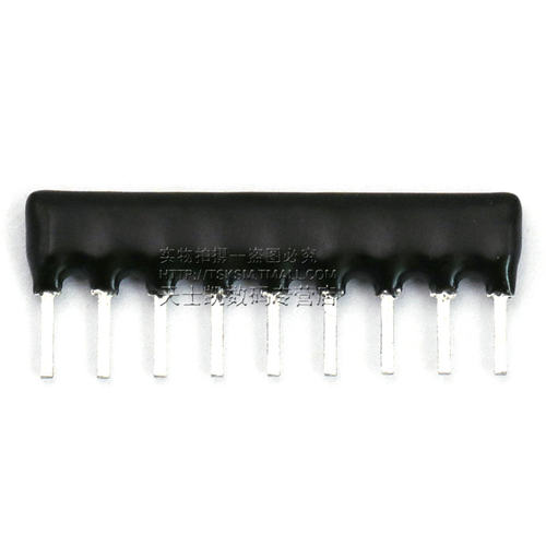 9脚排阻 9P 2.2K 排电阻器 A09-222J 脚距2.54mm (10个) - 图2