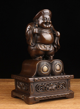 大黑天财神像开业礼品办公桌供奉