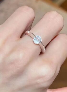 New Frosted Zircon Ring Neutral Star Adjustable Open Ring Un