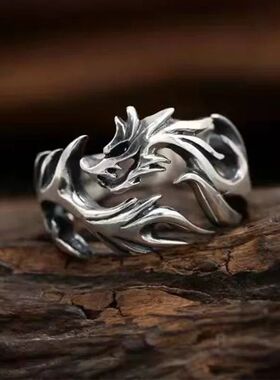 Glow in the Dark Dragon Ring, Multi-Color Adjustable Hip Hop