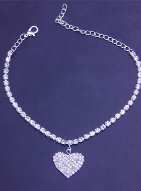 Rhinestone Chain Women's Anklets Silver Color/Gold Color Lux