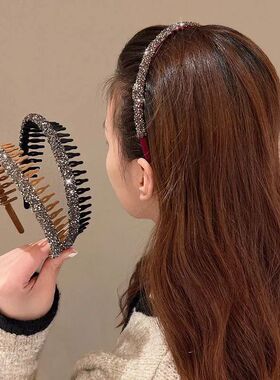 Simple Flocking Hair Band Women's Autumn and Winter Velvet P