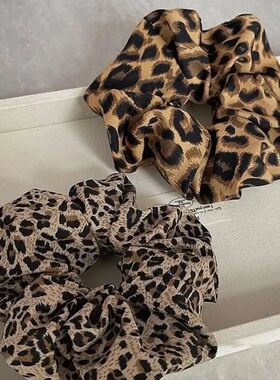 Leopard Print Hair Tie Korea Fashion Hair Rope Oversized Scr