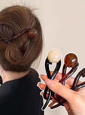2025 New Twist Hair Clip for Women Girls Plastic Acrylic Bea