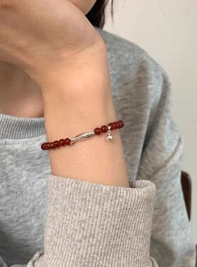 Fine Red Round Beaded Metal Little Fish Bracelets for Women
