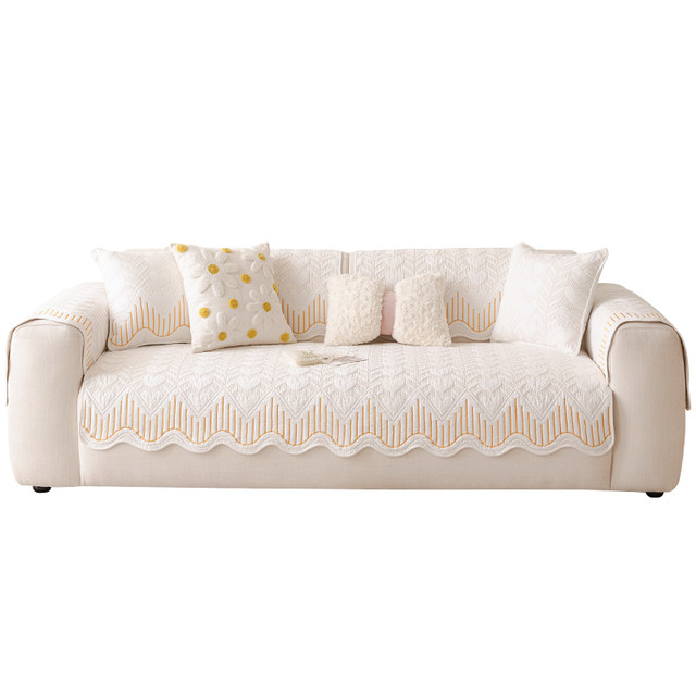 Cushion sofa ຝ້າຍສໍາລັບທຸກລະດູການ 2025 ໃຫມ່ລ້າງຝ້າຍຝ້າຍບໍລິສຸດ cushion ບ່ອນນັ່ງຜ້າຄຸມຜ້າຂົນຫນູ fixed ການປົກຫຸ້ມຂອງຕ້ານການເລື່ອນ.