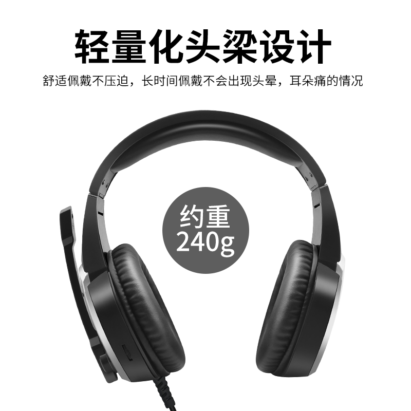 调音师A1吃鸡游戏耳机促销USB7.1声道3.5接口耳机电脑头戴式耳麦-图2