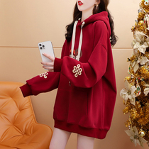 Gestational Maternity Dress 2023 New Autumn And Winter Style Suit Foreign Gas Trendy Winter Dress Plus Suede Thickened Necroe in two sets