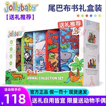 jollybaby animal tail boob book newborn gift box suit infants early teach ripping not rotten puzzle toy