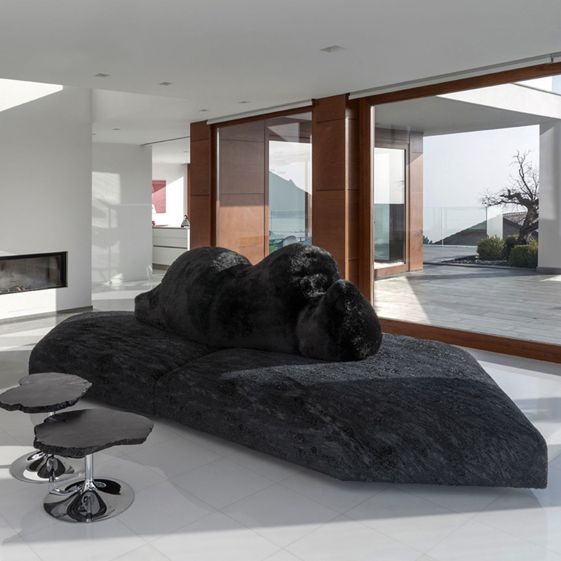 纳威意大利设计师北极熊沙发Edra创意异形网红大平层轻奢布艺沙发 - 图3