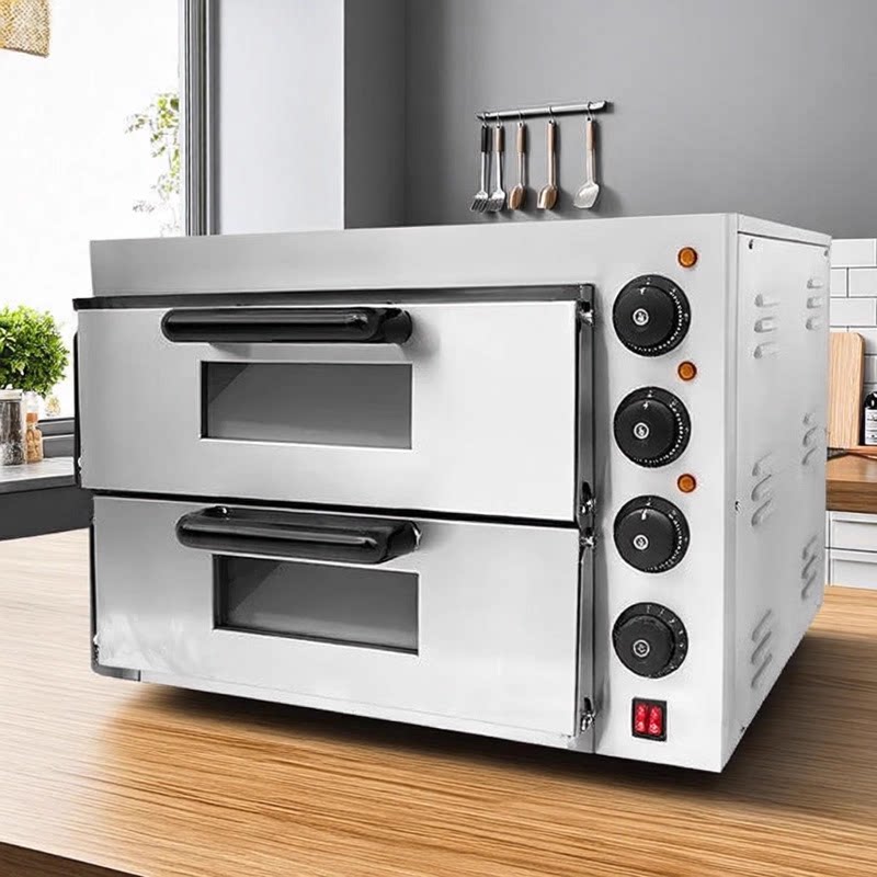 千麦商用披萨炉双控温JR-2ST千麦单双层商用烤翅烘炉电烤箱