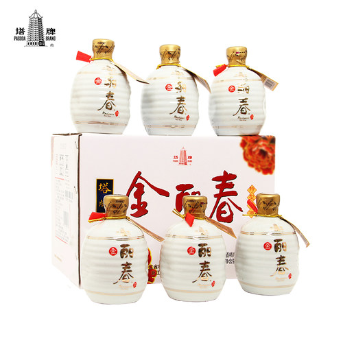 塔牌10年金丽春350ml*六瓶装整箱十年基酒半干型花雕酒绍兴产黄酒 - 图0
