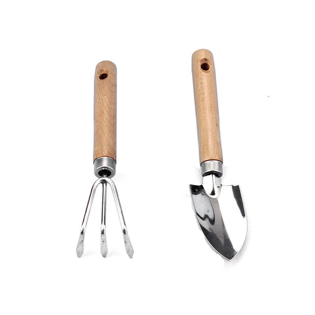Two-piece set of potted vegetable gardening tools for children with shovel and spoon
