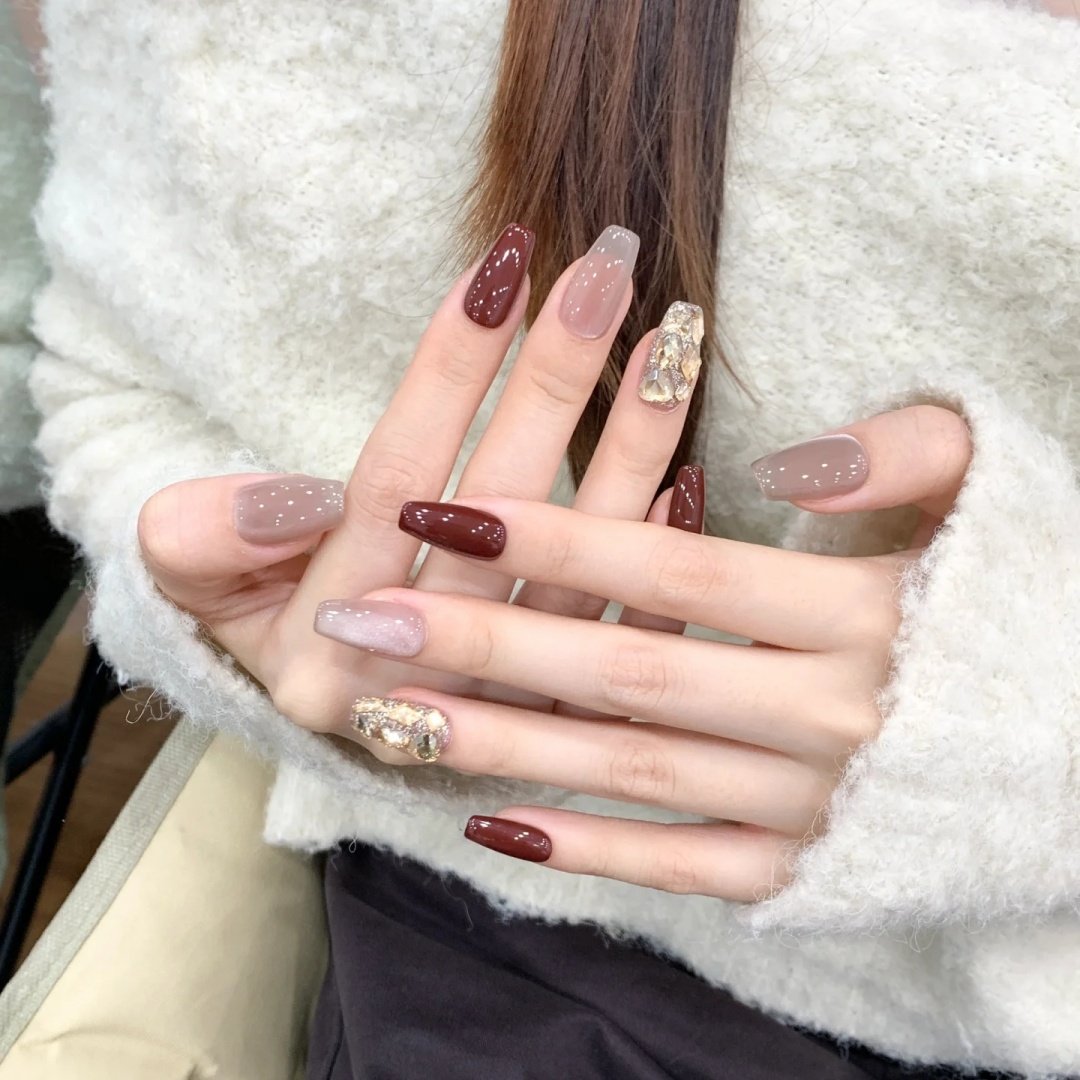 手工定制成品假指甲贴片显白港风显白可拆卸美甲穿戴甲孕妇新娘美,淘宝优惠券,粉丝福利购,淘宝优惠卷