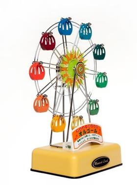 台湾 旋转飞机 摩天轮 链条旋转小飞机音乐盒 彩色 生日礼品