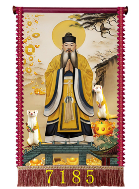 白姑娘画像流苏画画东北五大家古风人物画油画布防水不褪色