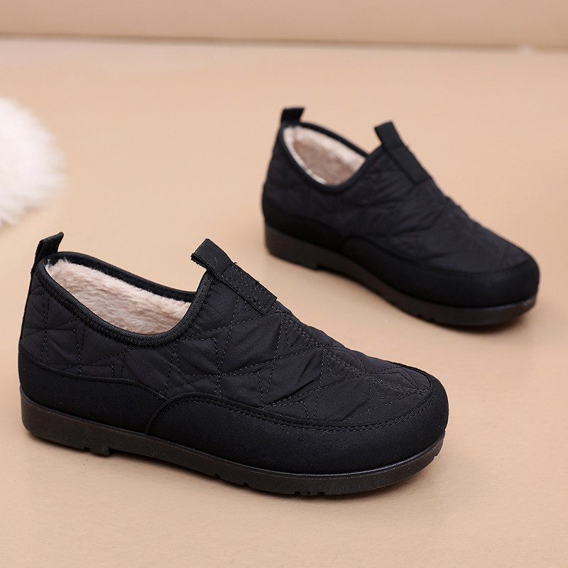 冬季新款加绒加厚女士轻便棉鞋老北京懒人一脚蹬中老年防滑妈妈靴,淘宝优惠券,粉丝福利购,淘宝优惠卷