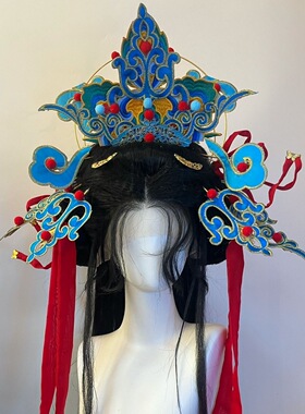 原创重力超大神仙套装汉服发饰发冠凤冠古风cos发带头饰全套中式