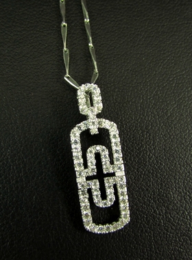 时尚流行水钻锆石小巧女士银链