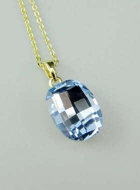 时尚风玻璃水晶女士项链流行首饰