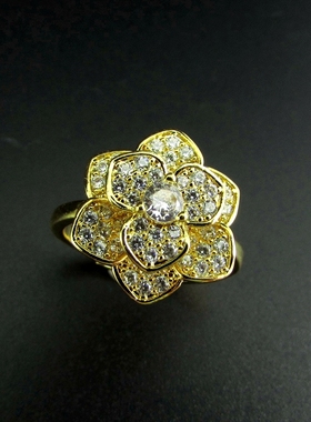 设计感食指戒指指环锆石夸张女