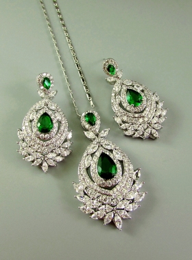 微镶锆石花朵女士耳坠时尚饰品