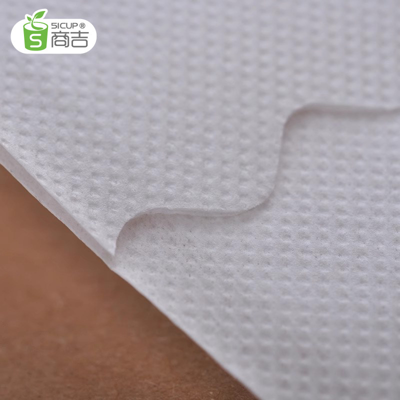 上海商吉 250白色单层加厚餐巾纸餐饮酒店纸巾 原生木浆纸抽纸1包