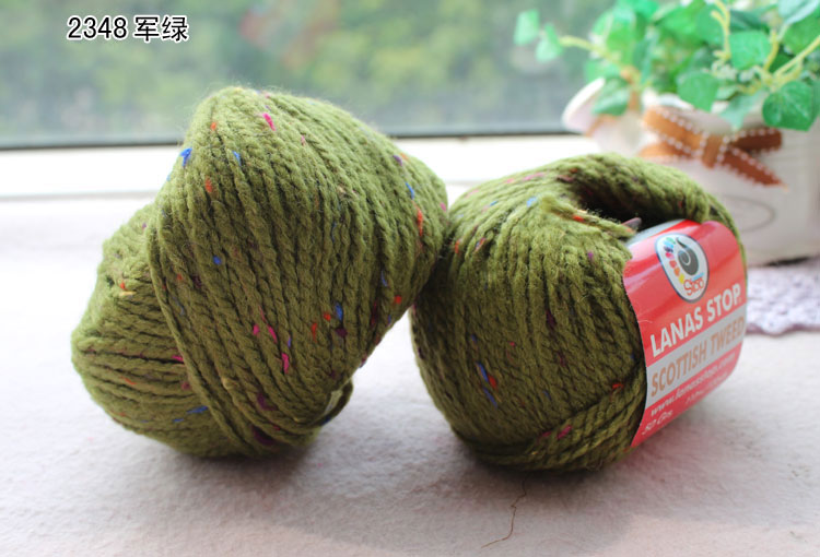 绒线西班牙毛线LANAS STOP SCOTTISH TWEED苏格兰彩点羊毛外套线_虎窝淘