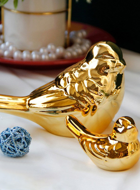 北欧陶瓷ins风桌面电镀银色摆件