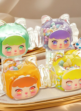 创意可爱糖果女孩入油流沙瓶钥匙扣少女心桌面大摆件礼品生日礼物