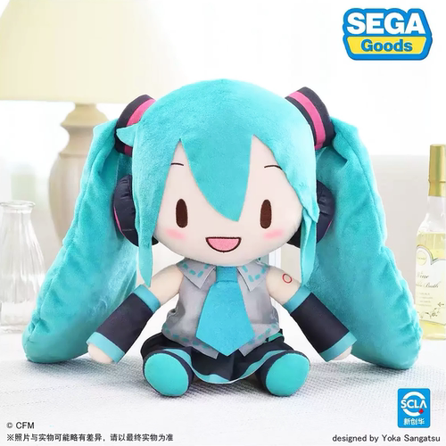 正版世嘉SEGA初音未来fufu蝴蝶结公式服猫咪制服毛绒玩偶抱枕礼物 - 图2