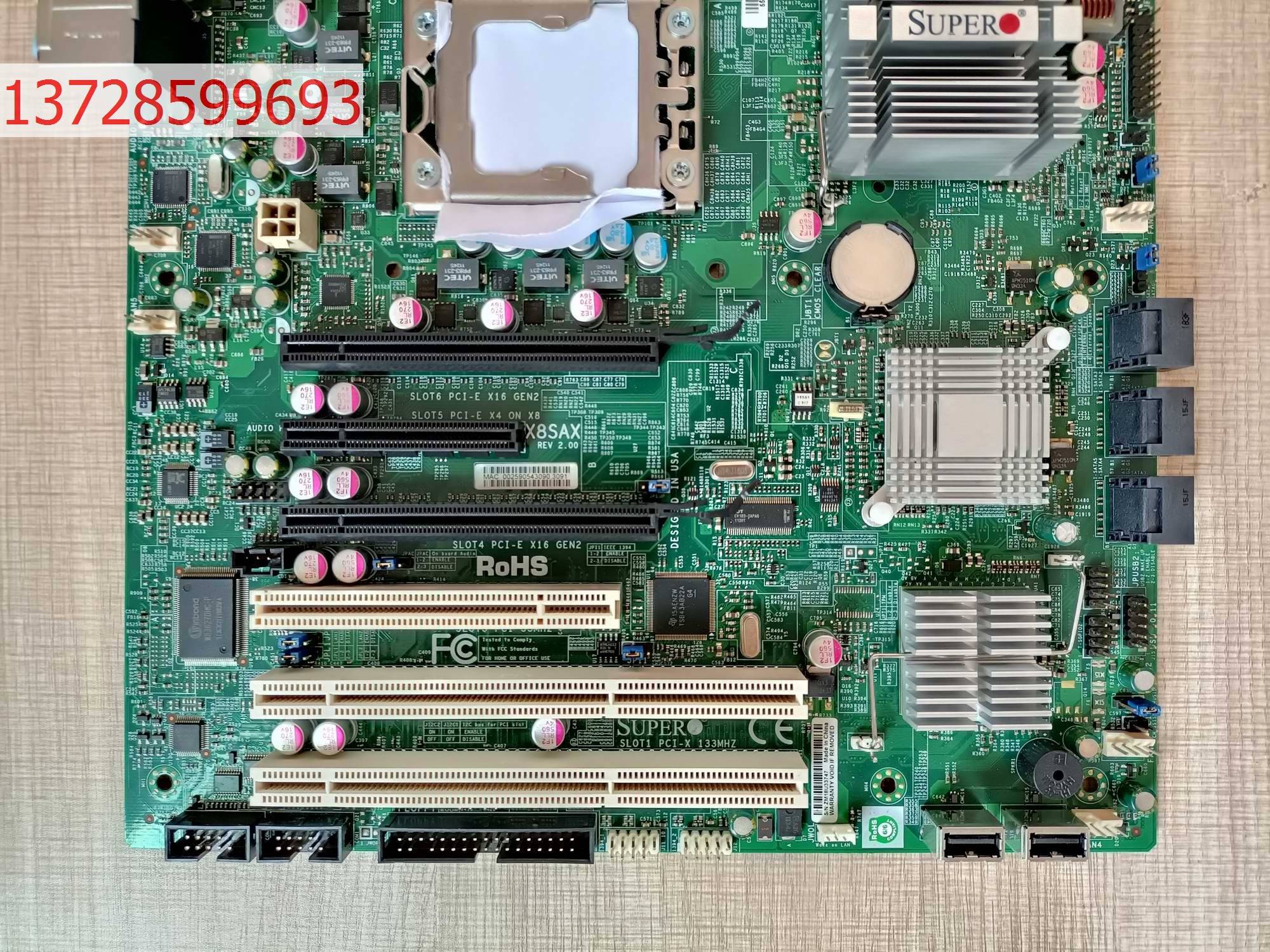 超微 X8SAX REV 1.1 X58主板单路志强工作站主板 PCI-X现货-图0