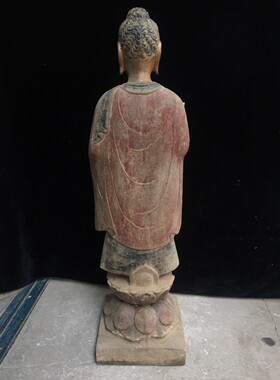 古玩收藏青石释迦牟尼佛像摆件家居客厅办公室工艺品设计开业礼品