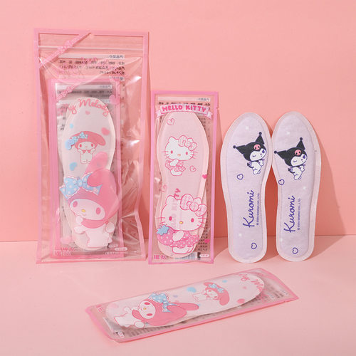 正版三丽鸥家族系列一次性发热鞋垫女自发热免充电暖脚鞋垫暖足贴 - 图1