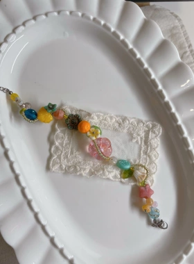 春日花园 一只童手作 原创设计捷克琉璃手链女生手链 春天氛围感